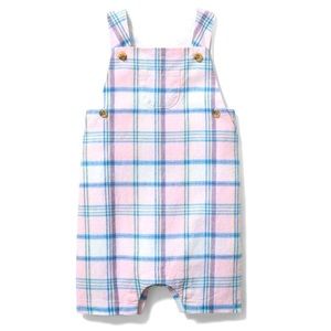 JANIE & JACK BABY PLAID SHORTALL